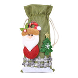 Maxbell Christmas Bottle Gift Bags Washable Reusable for Housewarming Gift Home Santa claus