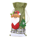 Maxbell Christmas Bottle Gift Bags Washable Reusable for Housewarming Gift Home Santa claus