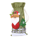 Maxbell Christmas Bottle Gift Bags Washable Reusable for Housewarming Gift Home Santa claus