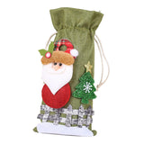 Maxbell Christmas Bottle Gift Bags Washable Reusable for Housewarming Gift Home Santa claus