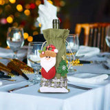 Maxbell Christmas Bottle Gift Bags Washable Reusable for Housewarming Gift Home Santa claus