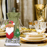 Maxbell Christmas Bottle Gift Bags Washable Reusable for Housewarming Gift Home Santa claus
