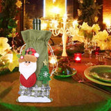 Maxbell Christmas Bottle Gift Bags Washable Reusable for Housewarming Gift Home Santa claus