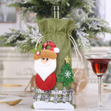 Maxbell Christmas Bottle Gift Bags Washable Reusable for Housewarming Gift Home Santa claus