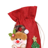 Maxbell Christmas Bottle Gift Bags Washable Reusable for Housewarming Gift Home Snowman