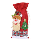 Maxbell Christmas Bottle Gift Bags Washable Reusable for Housewarming Gift Home Snowman