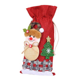 Maxbell Christmas Bottle Gift Bags Washable Reusable for Housewarming Gift Home Snowman