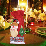 Maxbell Christmas Bottle Gift Bags Washable Reusable for Housewarming Gift Home Snowman