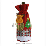 Maxbell Christmas Bottle Gift Bags Washable Reusable for Housewarming Gift Home Deer