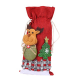 Maxbell Christmas Bottle Gift Bags Washable Reusable for Housewarming Gift Home Deer