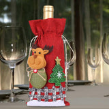 Maxbell Christmas Bottle Gift Bags Washable Reusable for Housewarming Gift Home Deer