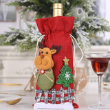 Maxbell Christmas Bottle Gift Bags Washable Reusable for Housewarming Gift Home Deer