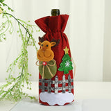 Maxbell Christmas Bottle Gift Bags Washable Reusable for Housewarming Gift Home Deer