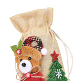 Maxbell Christmas Bottle Gift Bags Washable Reusable for Housewarming Gift Home Bear