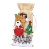 Maxbell Christmas Bottle Gift Bags Washable Reusable for Housewarming Gift Home Bear