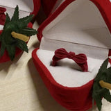 Maxbell Creative Rings Storage Case with Rings for Ceremony Proposal  2PCS