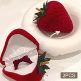 Maxbell Creative Rings Storage Case with Rings for Ceremony Proposal  2PCS