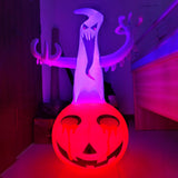 Maxbell Halloween Inflatable Pumpkin LED Lights Patio Courtyard Outdoor Party Lawn