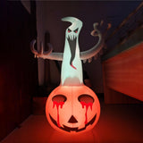 Maxbell Halloween Inflatable Pumpkin LED Lights Patio Courtyard Outdoor Party Lawn