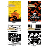 Maxbell 50Pcs Halloween Candy Bags Treat Bags Gift Bags for Home Wedding Christmas Yellow