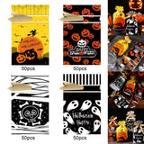 Maxbell 50Pcs Halloween Candy Bags Treat Bags Gift Bags for Home Wedding Christmas Yellow