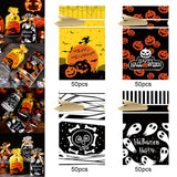 Maxbell 50Pcs Halloween Candy Bags Treat Bags Gift Bags for Home Wedding Christmas Yellow