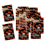 Maxbell 50Pcs Halloween Candy Bags Treat Bags Gift Bags for Home Wedding Christmas Orange Pumpkin