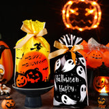 Maxbell 50Pcs Halloween Candy Bags Treat Bags Gift Bags for Home Wedding Christmas Ghost