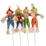 Maxbell 4 Pieces Scarecrow Decor Garden Stakes for Thanksgiving Patio Haunted House