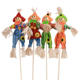 Maxbell 4 Pieces Scarecrow Decor Garden Stakes for Thanksgiving Patio Haunted House