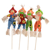 Maxbell 4 Pieces Scarecrow Decor Garden Stakes for Thanksgiving Patio Haunted House