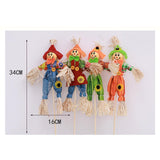 Maxbell 4 Pieces Scarecrow Decor Garden Stakes for Thanksgiving Patio Haunted House