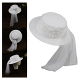 Maxbell Brides Hat Wide Brim Hat for Bridal Shower Bachelorette Parties Engagement