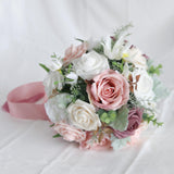 Maxbell Wedding Bride Bouquet Cascading Bouquet for Bride Ceremony Anniversary