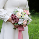 Maxbell Wedding Bride Bouquet Cascading Bouquet for Bride Ceremony Anniversary