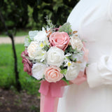 Maxbell Wedding Bride Bouquet Cascading Bouquet for Bride Ceremony Anniversary