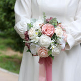 Maxbell Wedding Bride Bouquet Cascading Bouquet for Bride Ceremony Anniversary