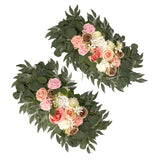 Maxbell Artificial Floral Swag Wedding Arch Flowers for Arch Garden Background White Pink