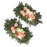 Maxbell Artificial Floral Swag Wedding Arch Flowers for Arch Garden Background White Pink