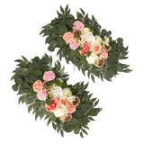 Maxbell Artificial Floral Swag Wedding Arch Flowers for Arch Garden Background White Pink