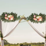 Maxbell Artificial Floral Swag Wedding Arch Flowers for Arch Garden Background White Pink