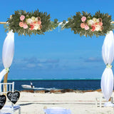 Maxbell Artificial Floral Swag Wedding Arch Flowers for Arch Garden Background White Pink