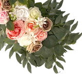 Maxbell Artificial Floral Swag Wedding Arch Flowers for Arch Garden Background White Pink