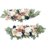 Maxbell Artificial Floral Swag Wedding Arch Flowers for Arch Garden Background Blue Pink