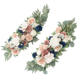 Maxbell Artificial Floral Swag Wedding Arch Flowers for Arch Garden Background Blue Pink