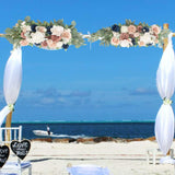 Maxbell Artificial Floral Swag Wedding Arch Flowers for Arch Garden Background Blue Pink