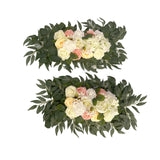Maxbell Artificial Floral Swag Wedding Arch Flowers for Arch Garden Background White