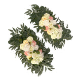 Maxbell Artificial Floral Swag Wedding Arch Flowers for Arch Garden Background White