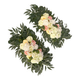 Maxbell Artificial Floral Swag Wedding Arch Flowers for Arch Garden Background White