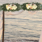 Maxbell Artificial Floral Swag Wedding Arch Flowers for Arch Garden Background White